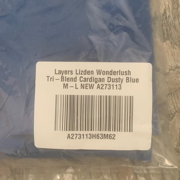 NWT LAYERS LIZDEN WONDERLUSH TRIBLEND CARDIGAN M/L - Picture 11 of 11